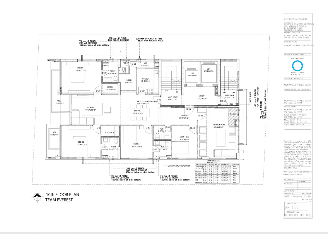 Modern kitchen design in TEAM Everest luxury apartments