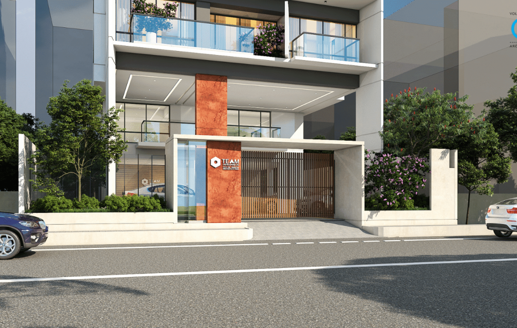 Spacious living room at TEAM Everest by Team Developers Ltd